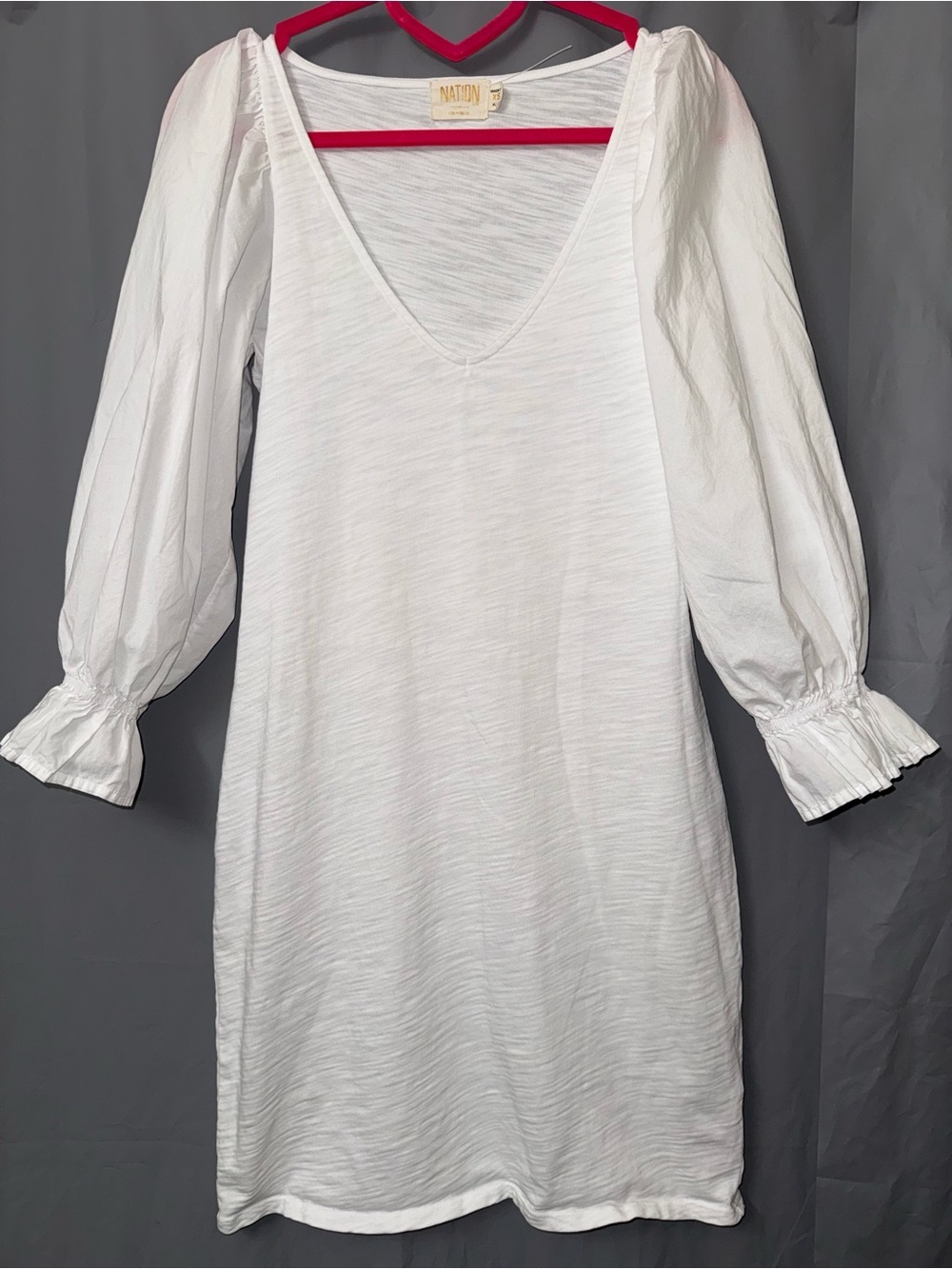 NWOT Nation LTD white V-neck mini dress size XS